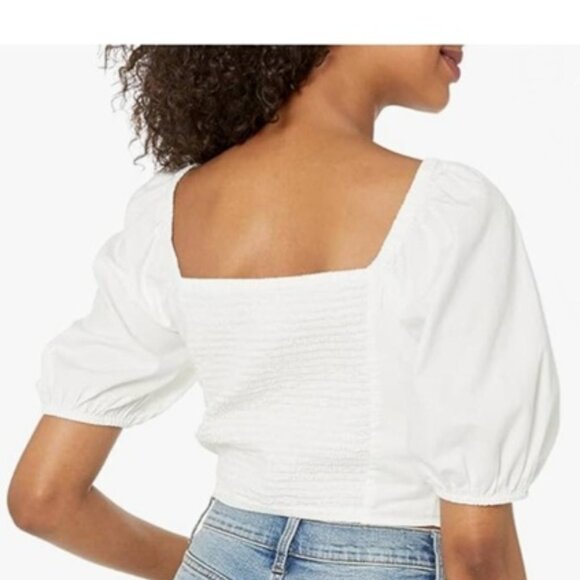 🎄The Drop Women's Annie Cap Sleeve Square Neck Fitted‎ Rib Knit Top Large - Picture 2 of 8